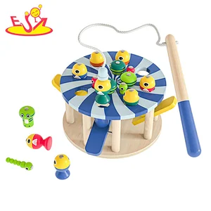 Classic Interactive Game Educational Wooden Magnetic Fishing Toy For Kids W01A550
